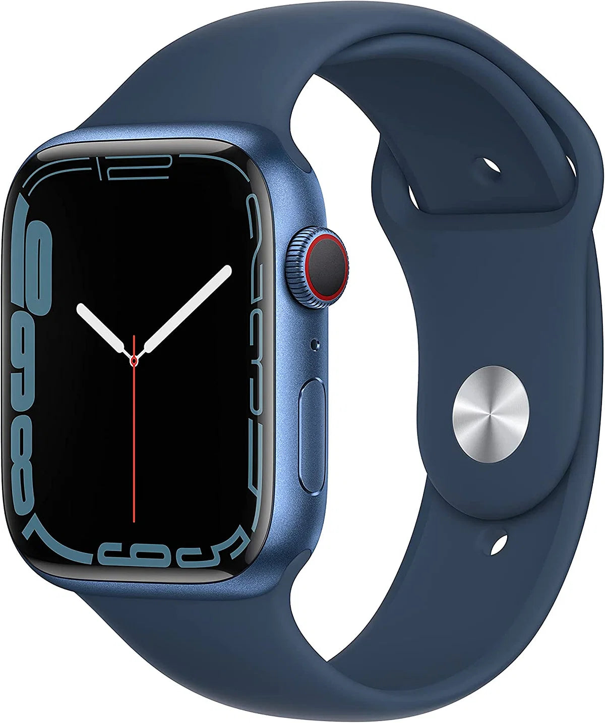 Apple Watch Series 7 (45mm, GPS + Cellular) Midnight Aluminum Case with Midnight Sport Band MK ELECTRONICS UAE