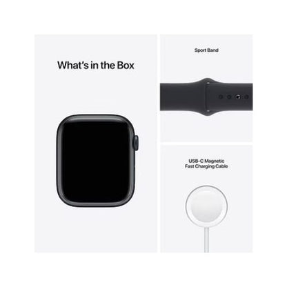 Apple Watch Series 7 (45mm, GPS) Midnight Aluminum Case with Midnight Sport Band MK ELECTRONICS UAE