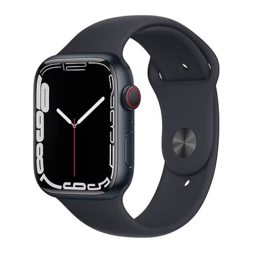 Apple Watch Series 7 (45mm, GPS + Cellular) Midnight Aluminum Case with Midnight Sport Band MK ELECTRONICS UAE