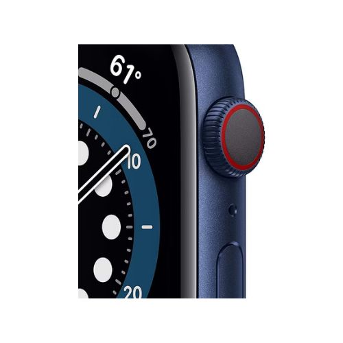 Apple Watch Series 6 ( GPS + cellular - 44mm) Blue Aluminum Case with Deep Navy Sport Band MK ELECTRONICS UAE