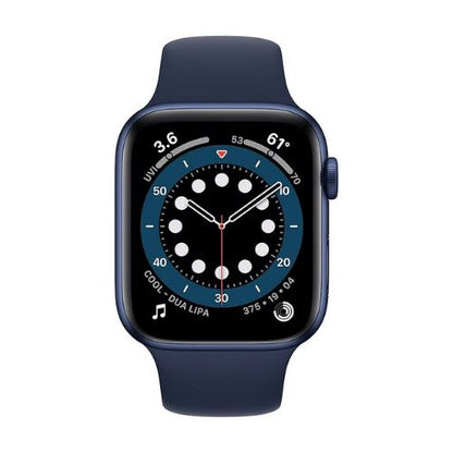 Apple Watch Series 6 ( GPS + cellular - 44mm) Blue Aluminum Case with Deep Navy Sport Band MK ELECTRONICS UAE